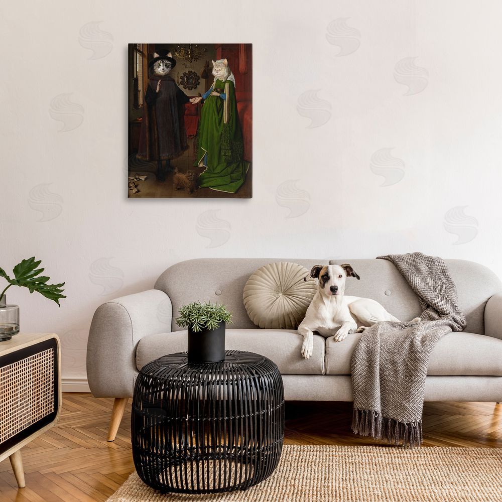 Karen Burke Classic Painting with Cats