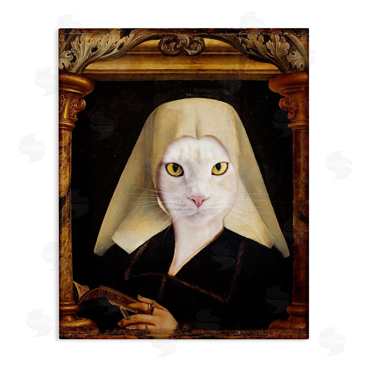 Karen Burke Cat with Ornate Arch