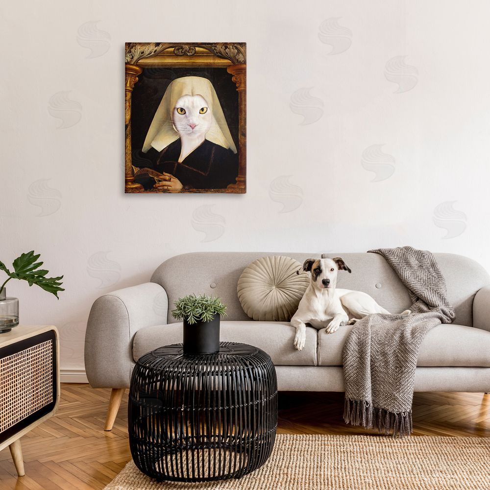 Karen Burke Cat with Ornate Arch