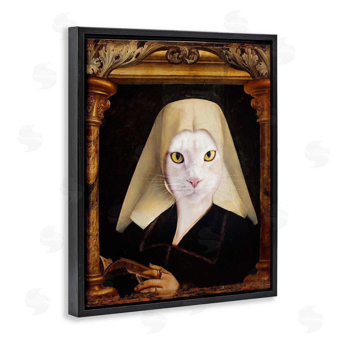 Karen Burke Cat with Ornate Arch