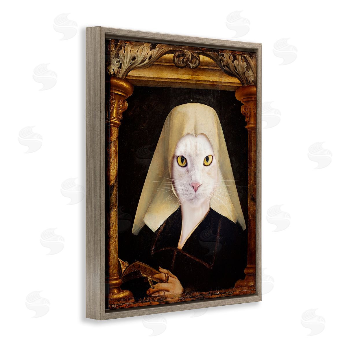 Karen Burke Cat with Ornate Arch