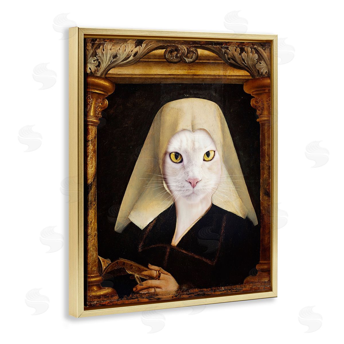 Karen Burke Cat with Ornate Arch