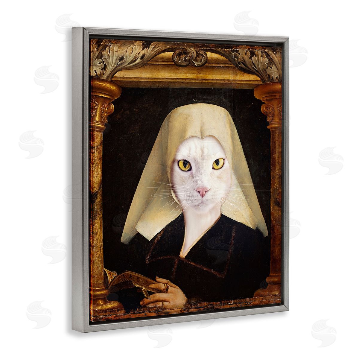 Karen Burke Cat with Ornate Arch