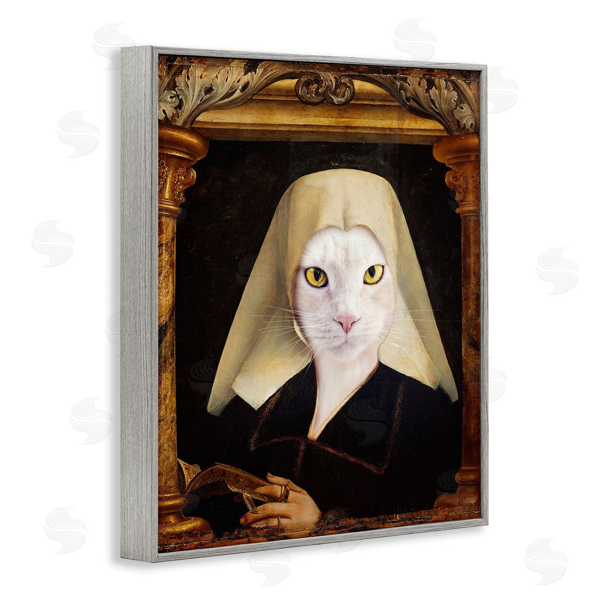 Karen Burke Cat with Ornate Arch