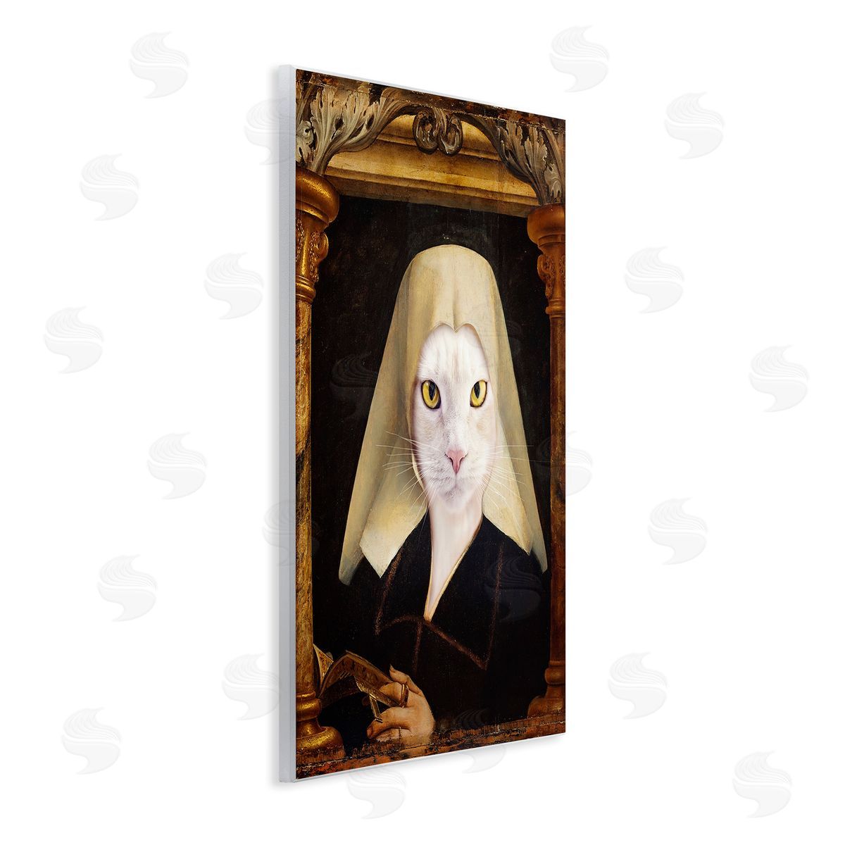 Karen Burke Cat with Ornate Arch