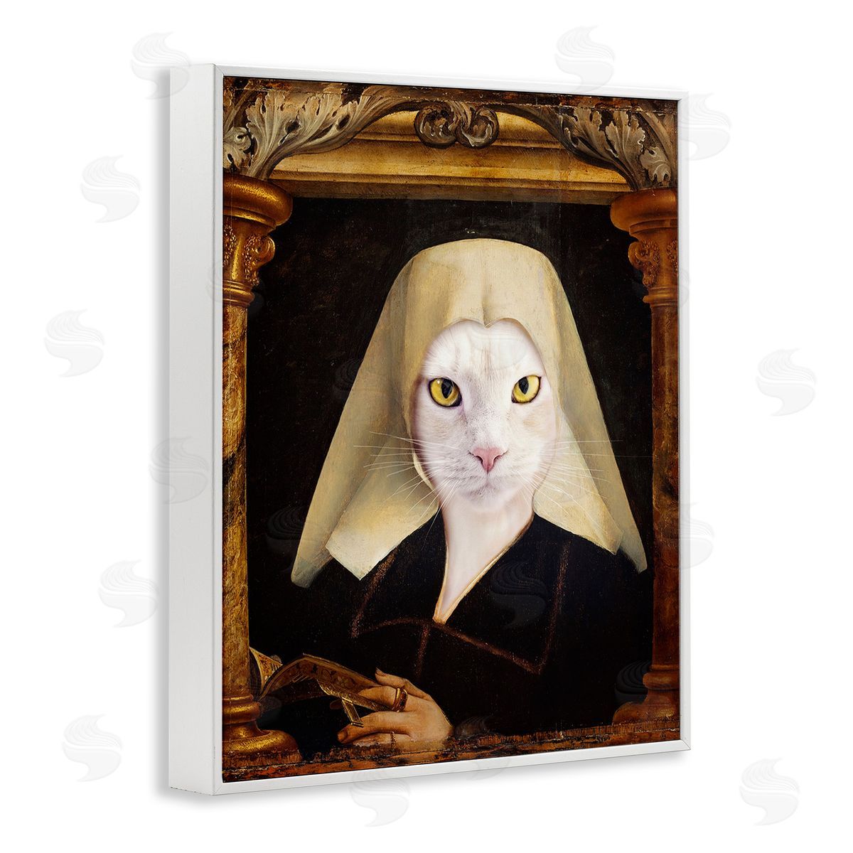 Karen Burke Cat with Ornate Arch