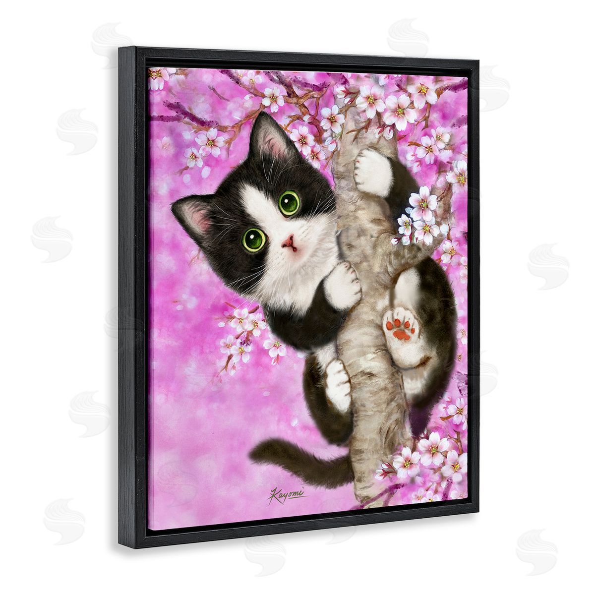 Kayomi Harai Kitten & Cherry Blossoms