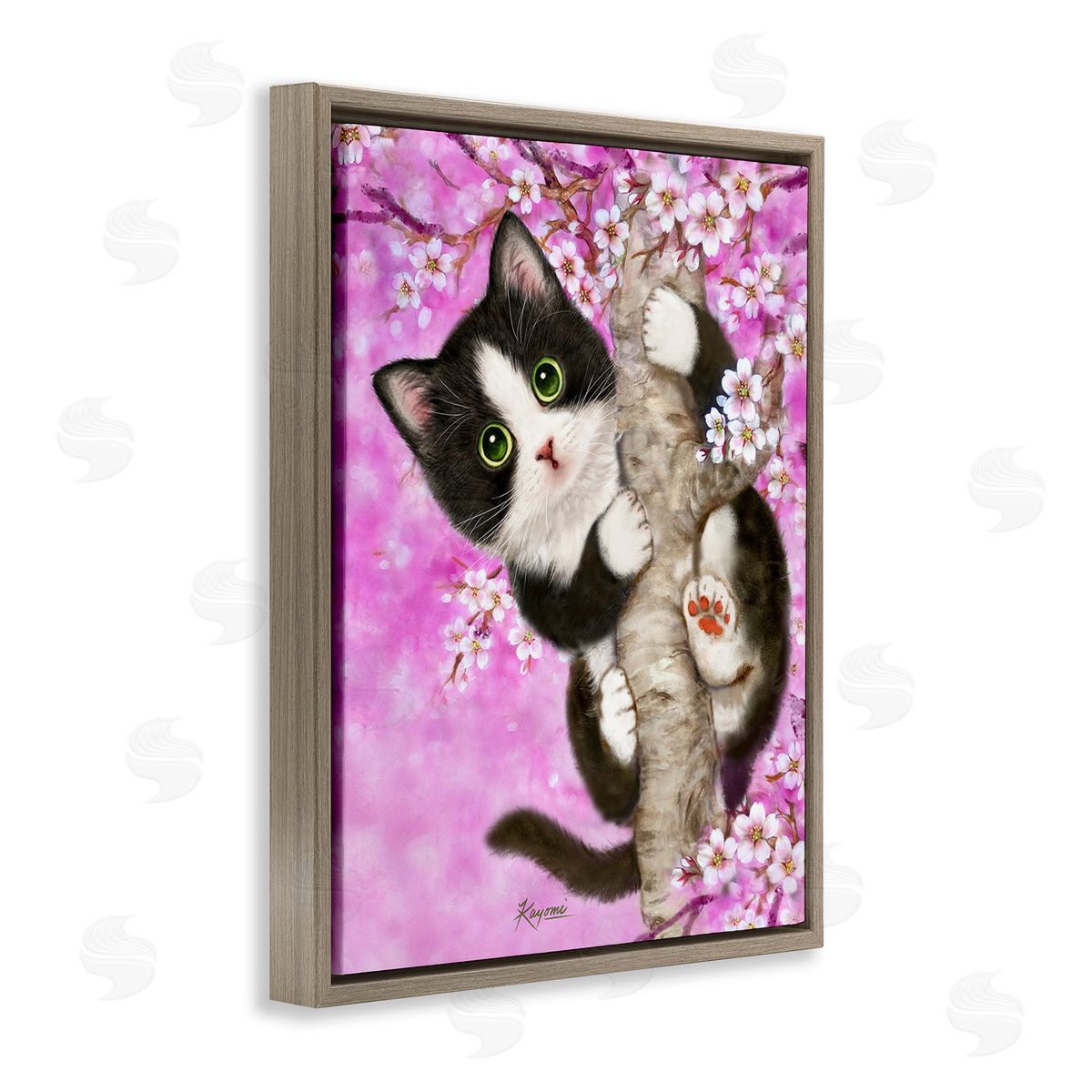 Kayomi Harai Kitten & Cherry Blossoms