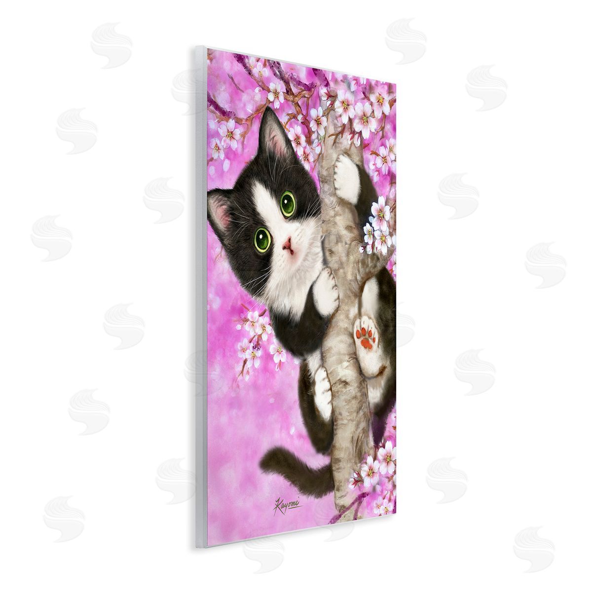 Kayomi Harai Kitten & Cherry Blossoms