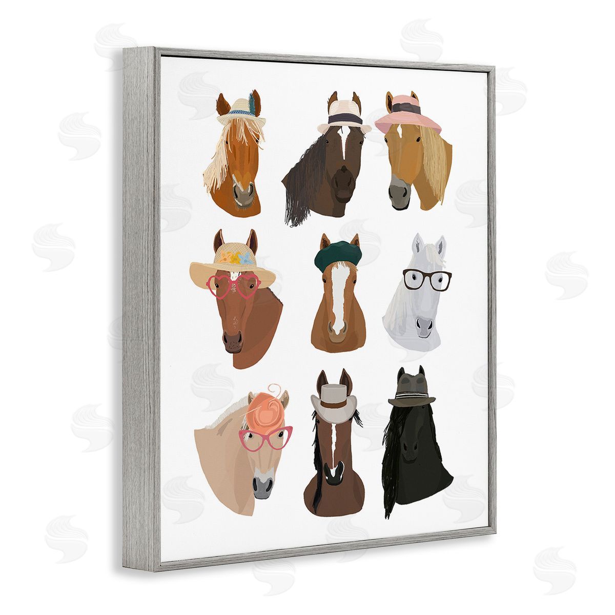 Hanna Melin Horses with Various Hats