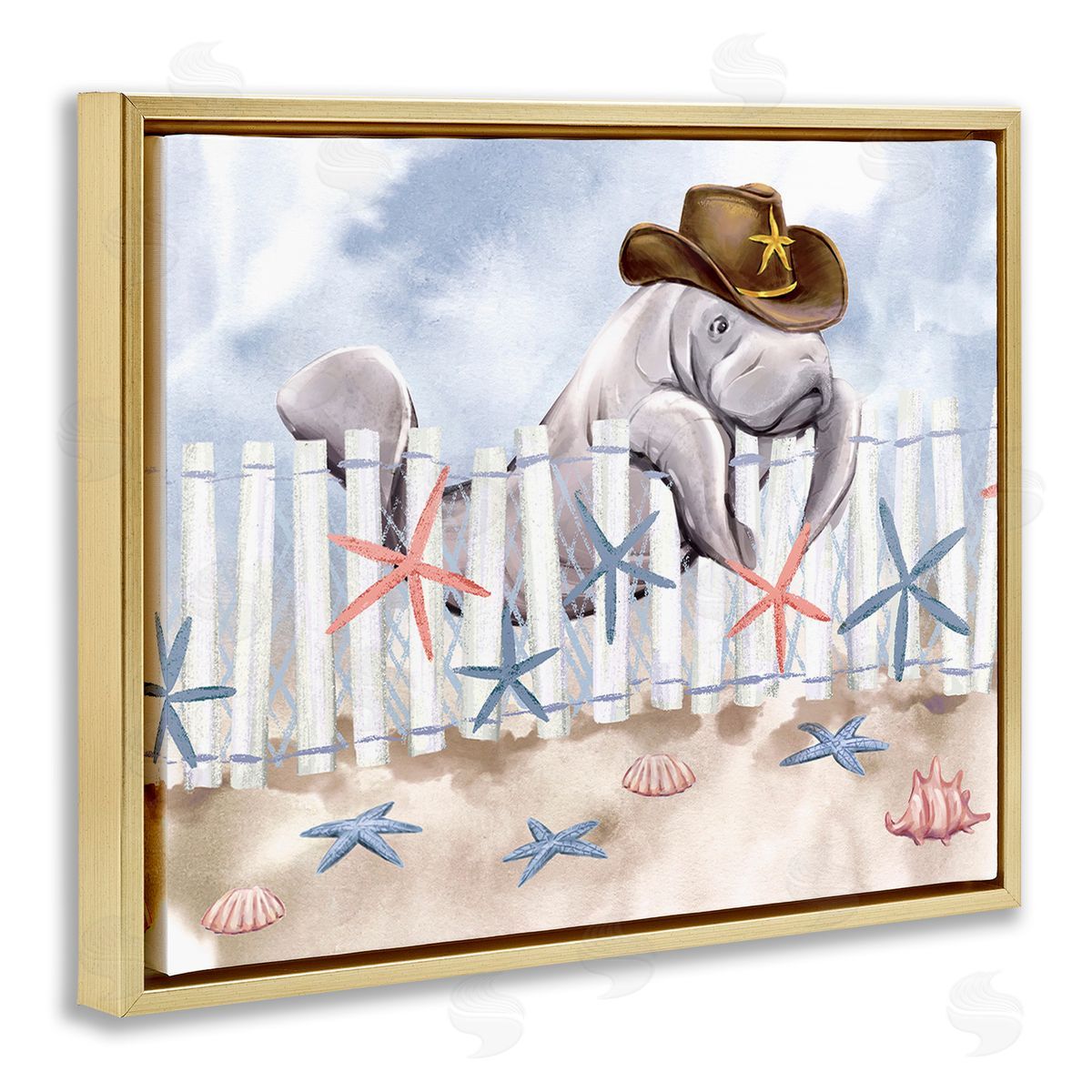 Ziwei Li Manatee in Cowboy Hat