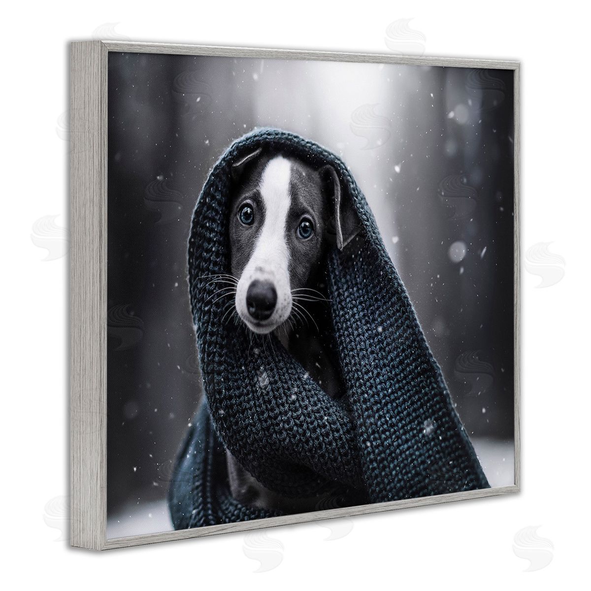 Natalie Grosse Dog with Winter Scarf