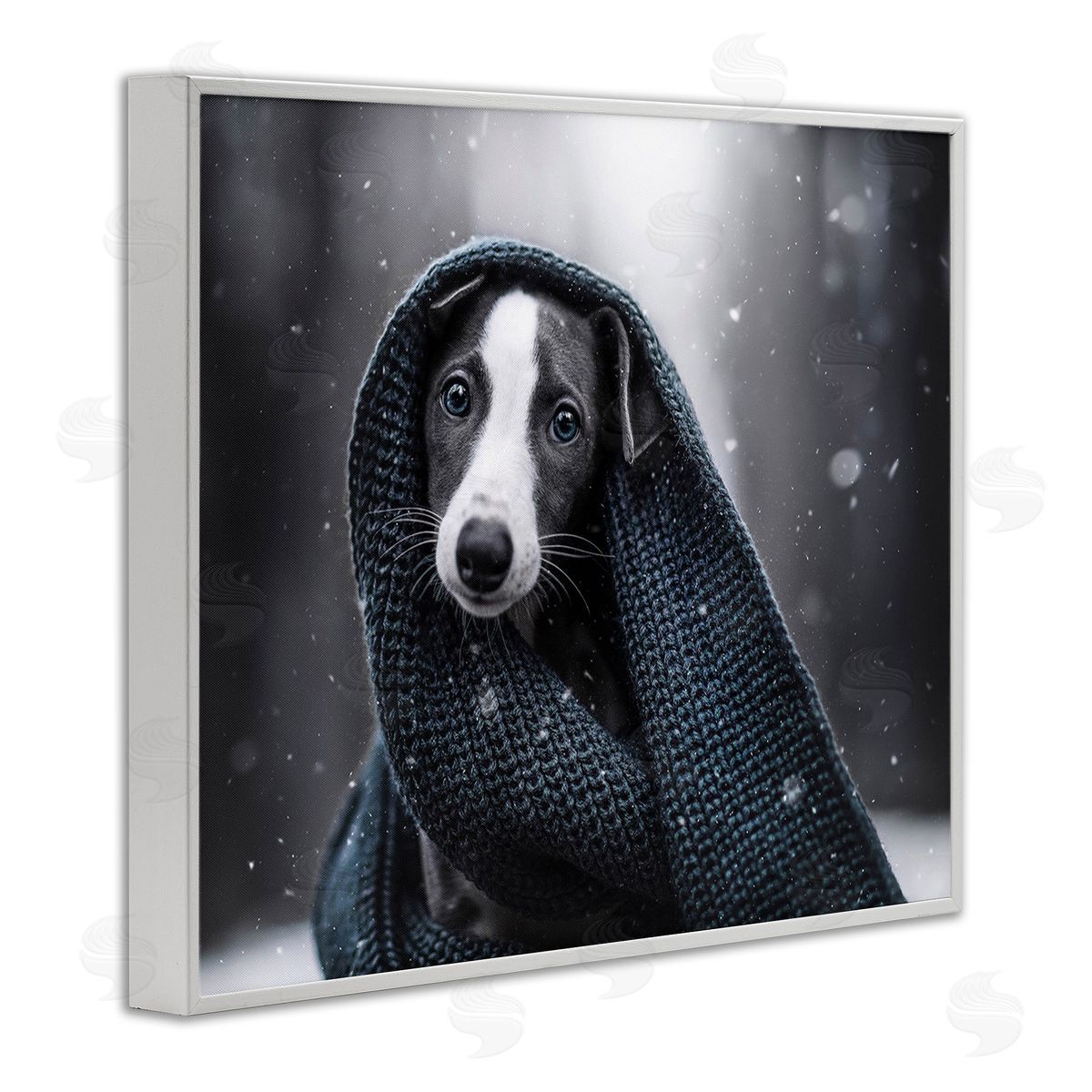 Natalie Grosse Dog with Winter Scarf