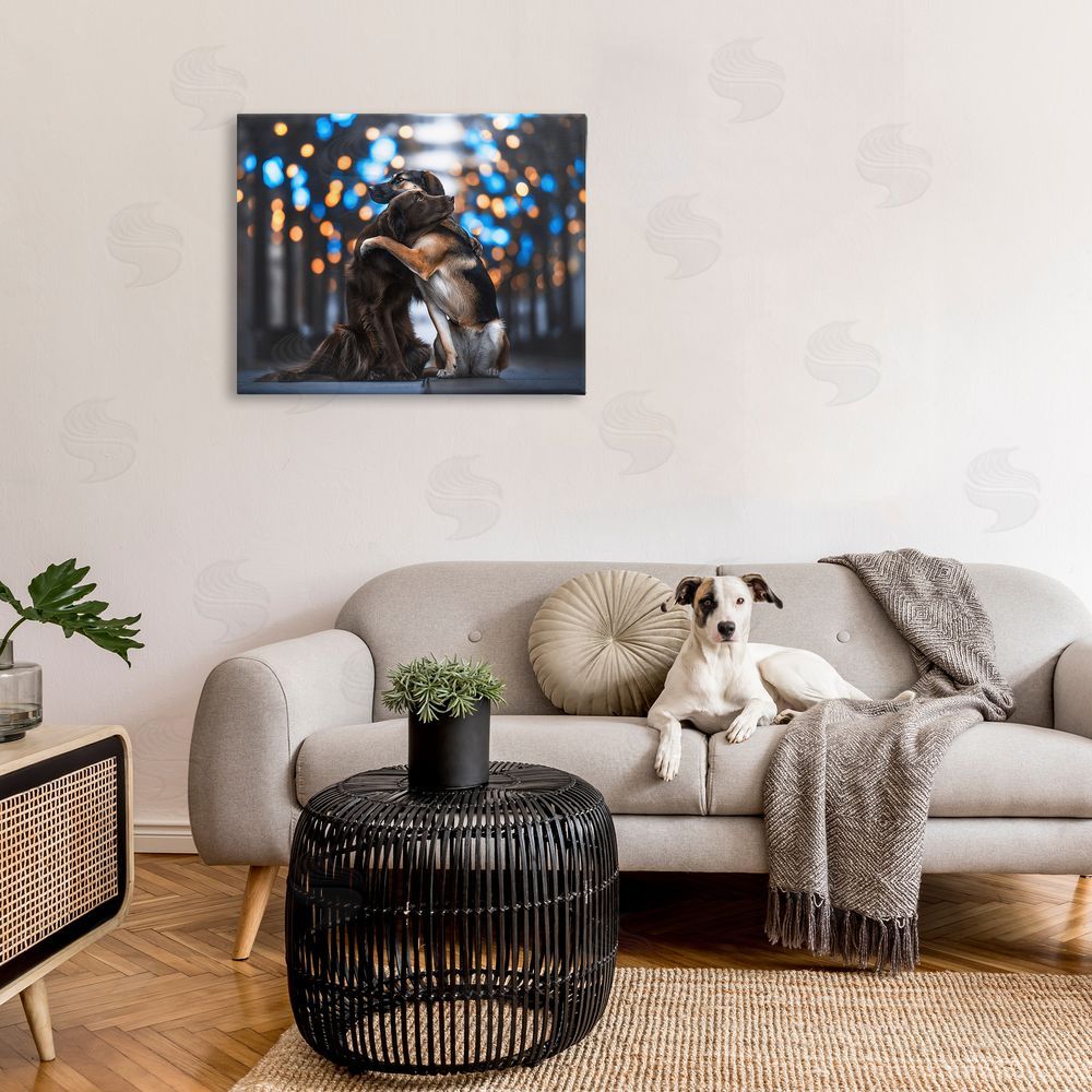 Natalie Grosse Hugging Dogs with Bokeh