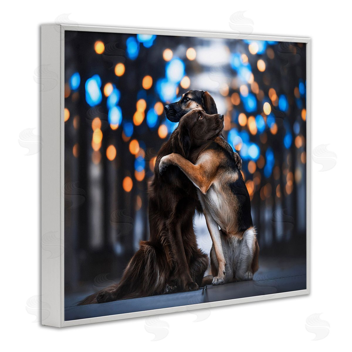 Natalie Grosse Hugging Dogs with Bokeh