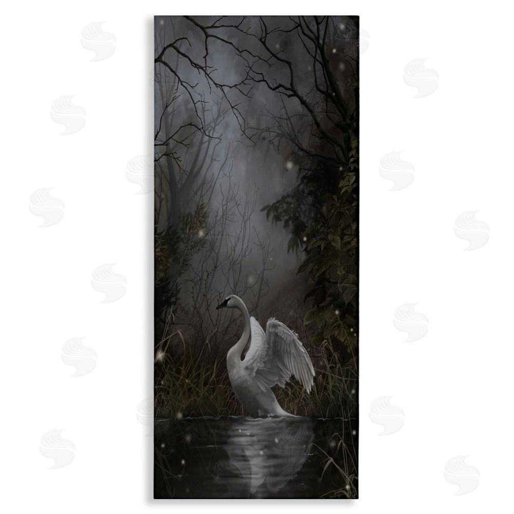 Nene Thomas Swan in Dark Night Pond