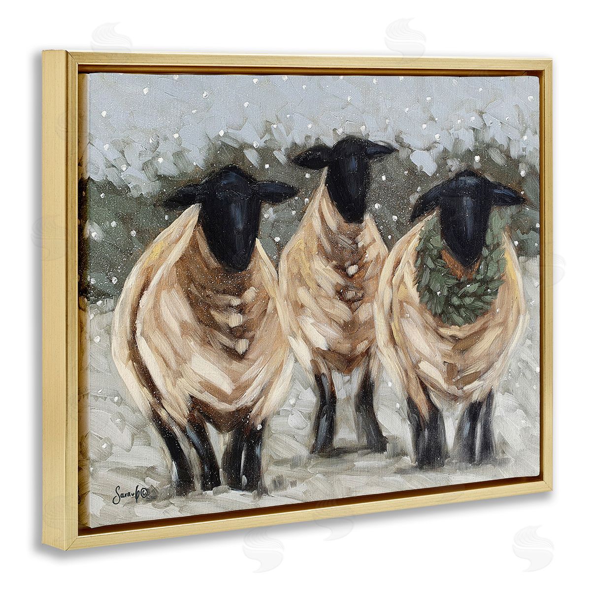 Sara G. Designs Sheep in Winter Scene