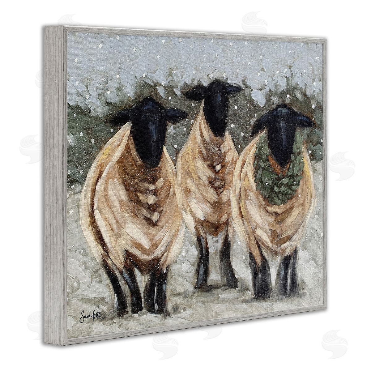 Sara G. Designs Sheep in Winter Scene
