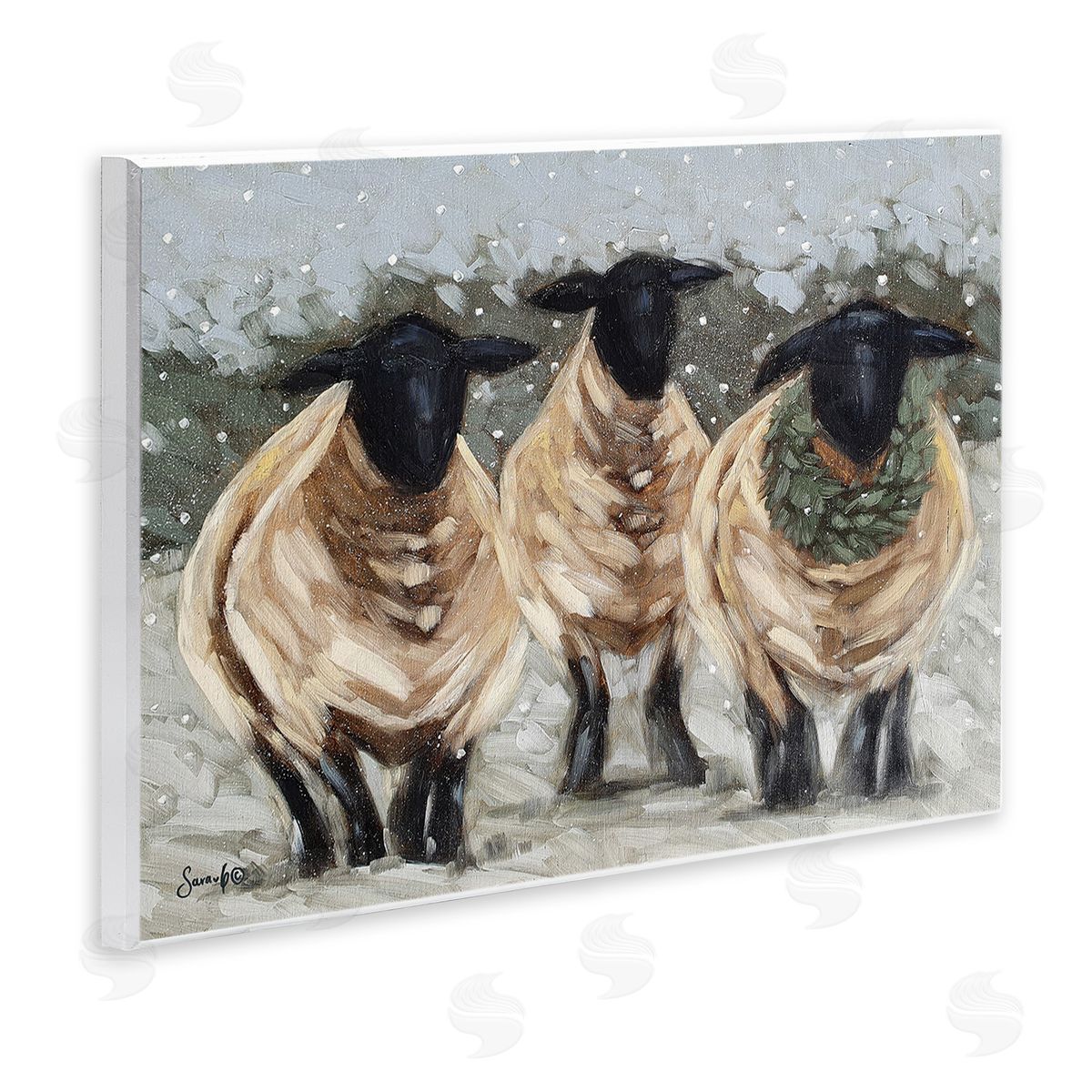 Sara G. Designs Sheep in Winter Scene