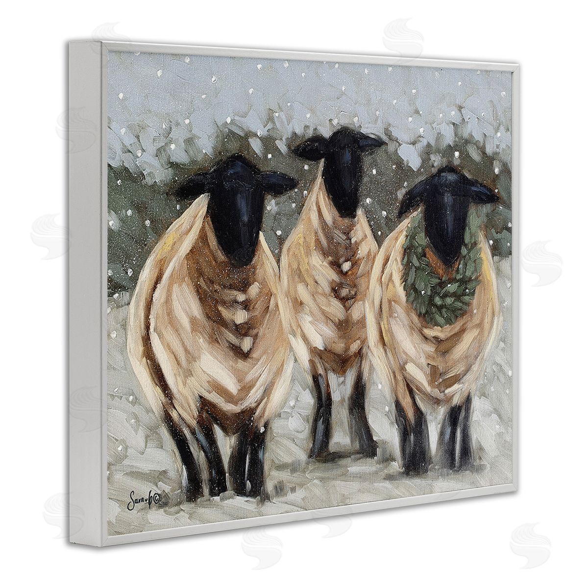 Sara G. Designs Sheep in Winter Scene