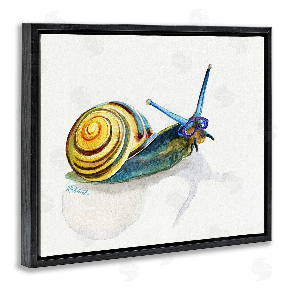Jennifer Redstreake Snail Wearing Snorkel Mask