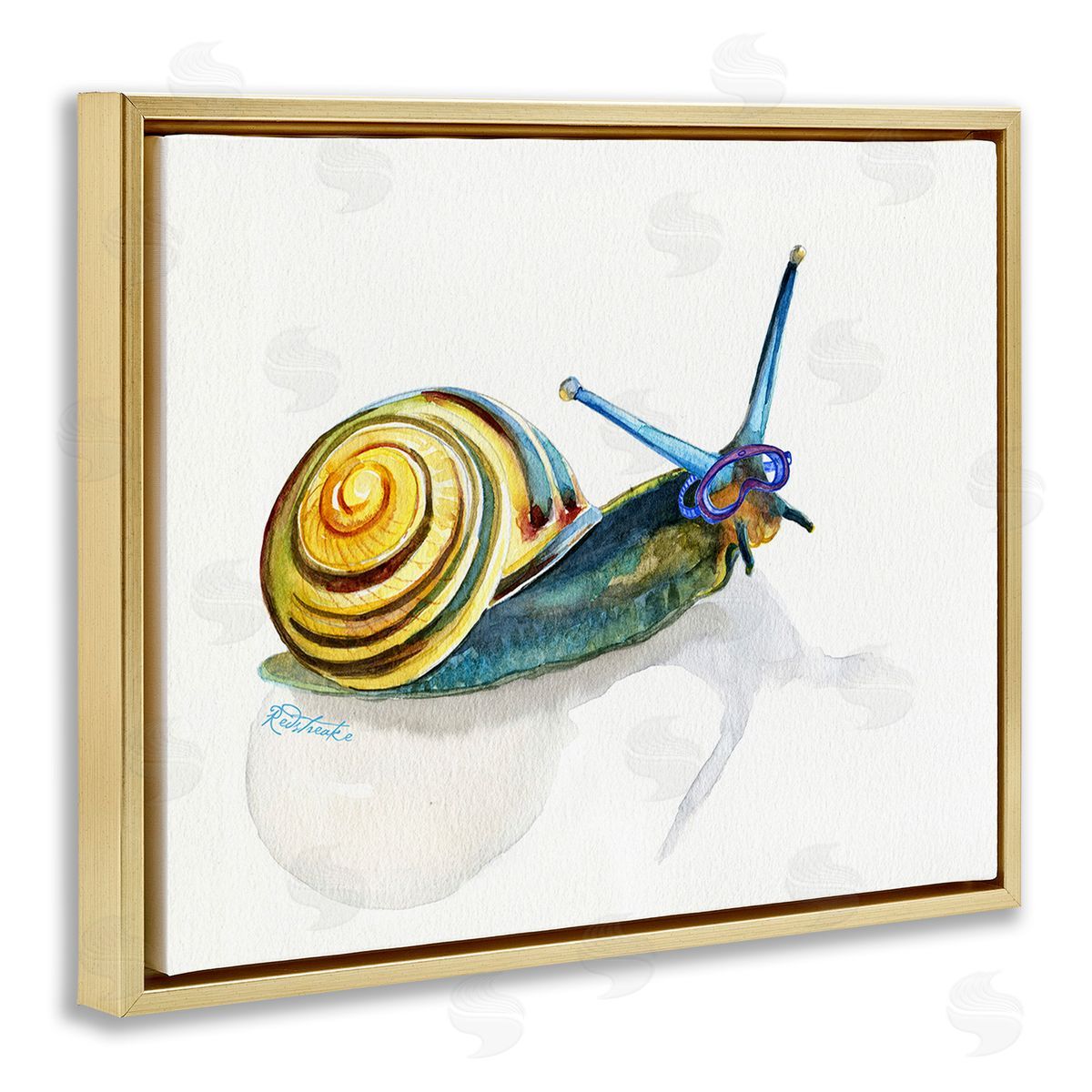 Jennifer Redstreake Snail Wearing Snorkel Mask