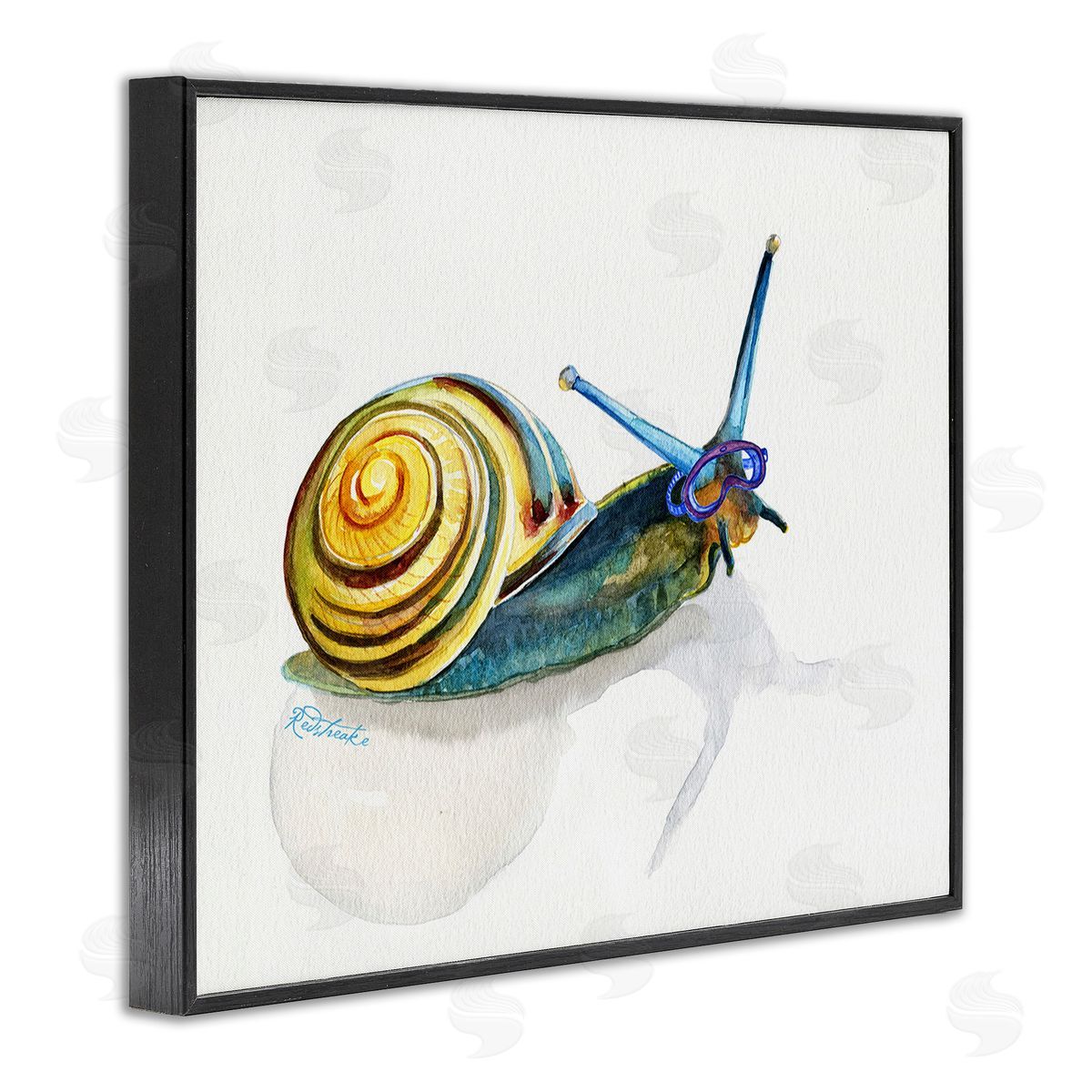 Jennifer Redstreake Snail Wearing Snorkel Mask