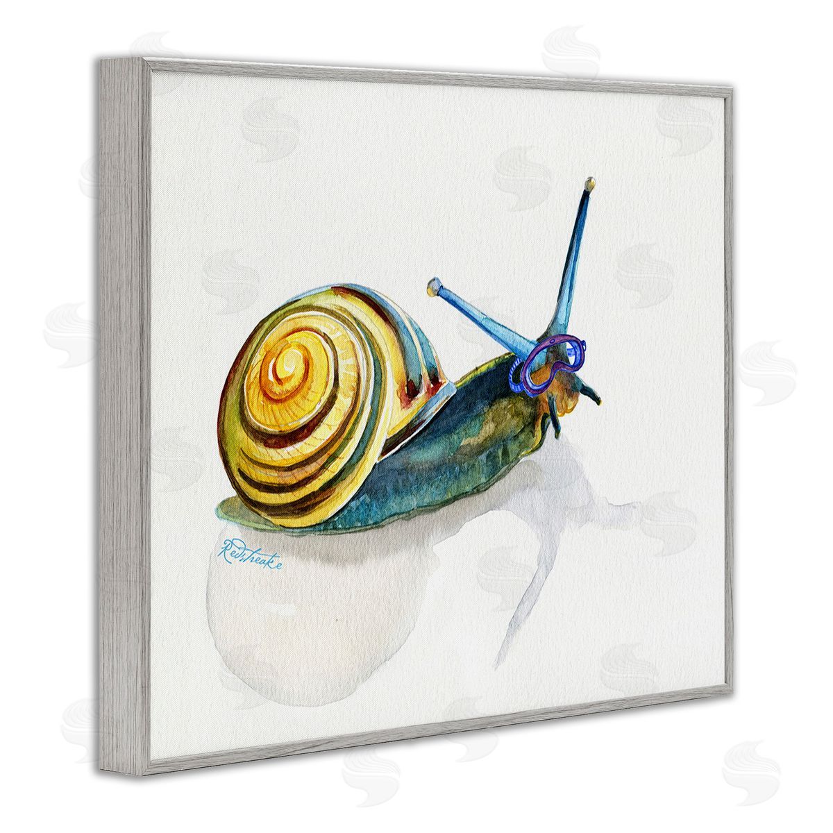 Jennifer Redstreake Snail Wearing Snorkel Mask