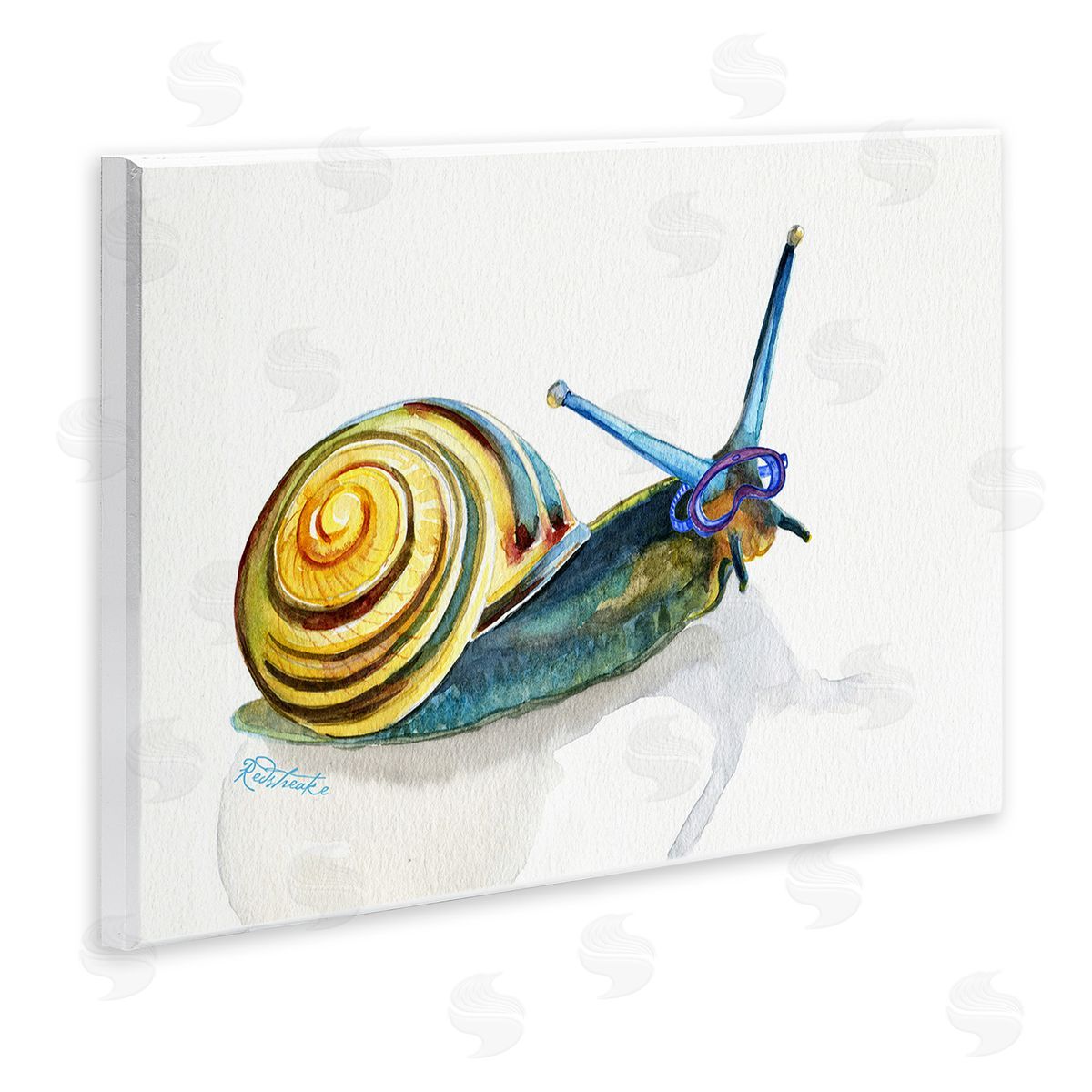 Jennifer Redstreake Snail Wearing Snorkel Mask