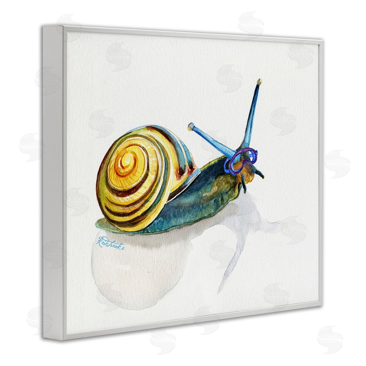 Jennifer Redstreake Snail Wearing Snorkel Mask