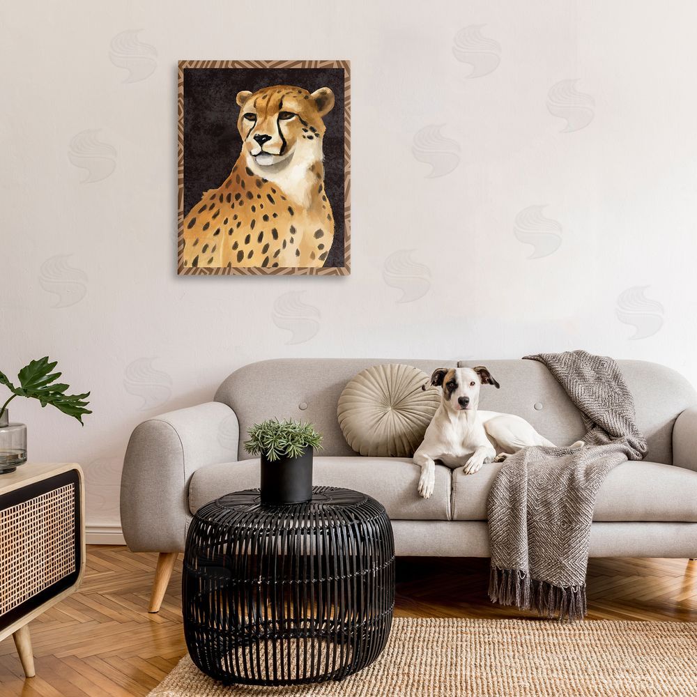 Lucca Sheppard Leopard with Geometric Border