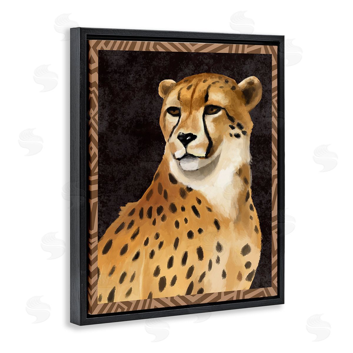 Lucca Sheppard Leopard with Geometric Border