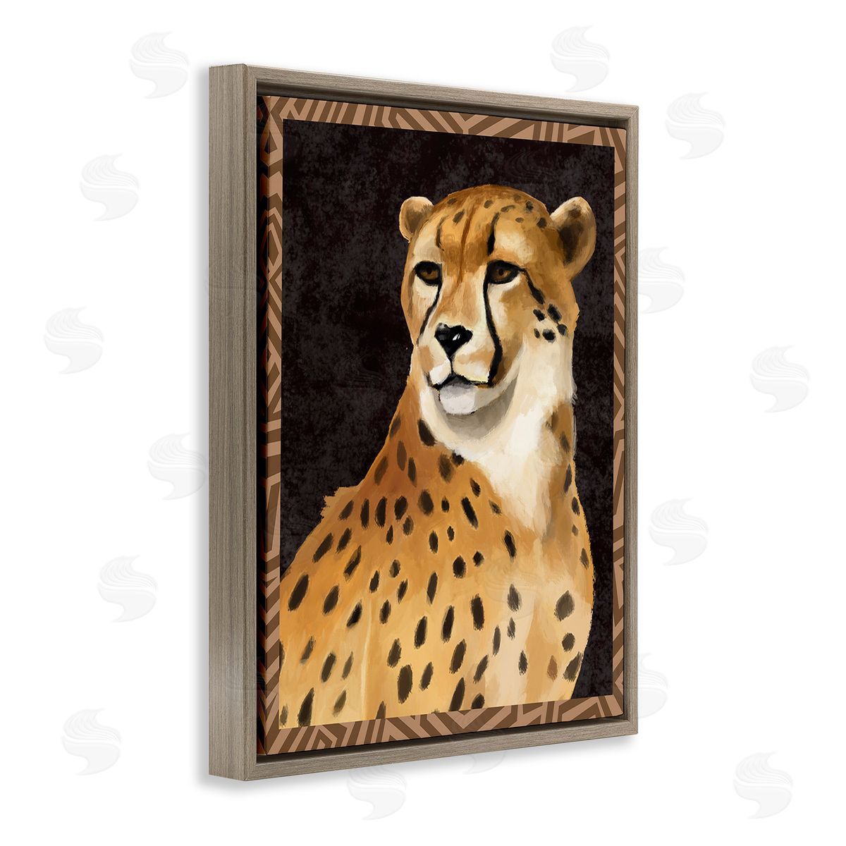 Lucca Sheppard Leopard with Geometric Border