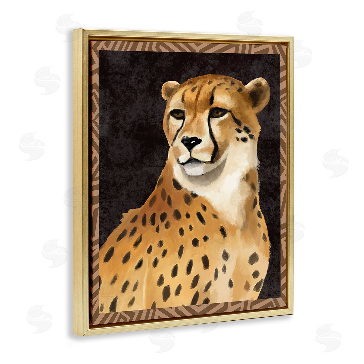 Lucca Sheppard Leopard with Geometric Border