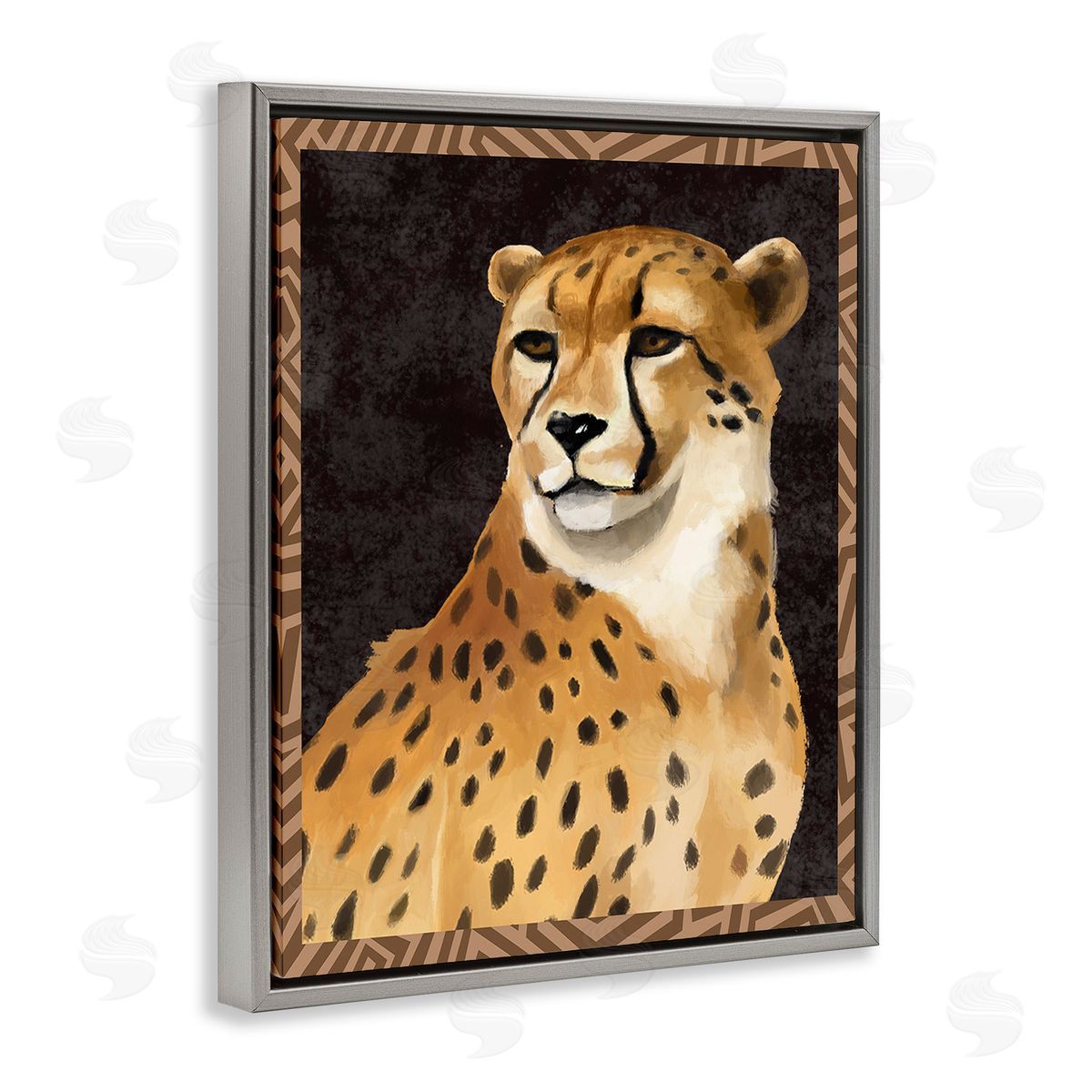 Lucca Sheppard Leopard with Geometric Border