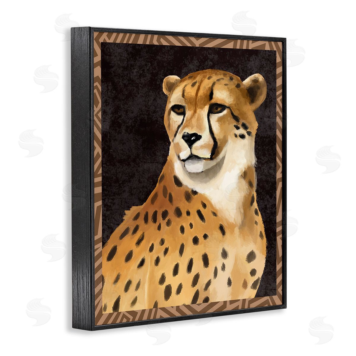 Lucca Sheppard Leopard with Geometric Border