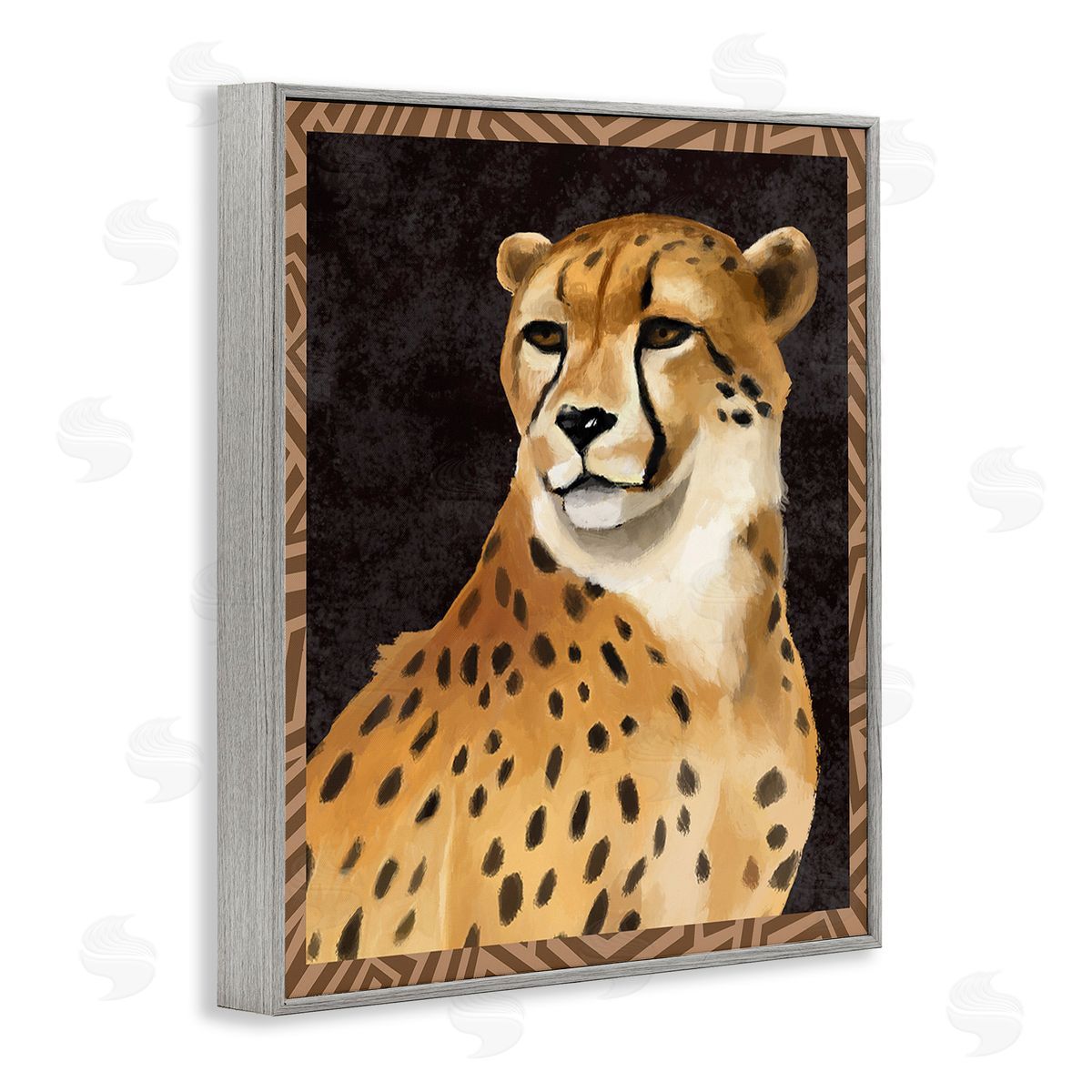Lucca Sheppard Leopard with Geometric Border