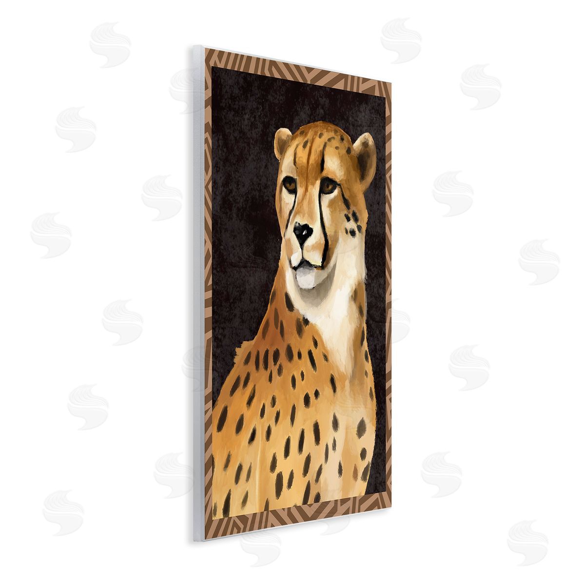 Lucca Sheppard Leopard with Geometric Border