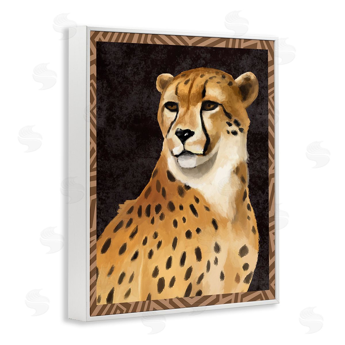 Lucca Sheppard Leopard with Geometric Border