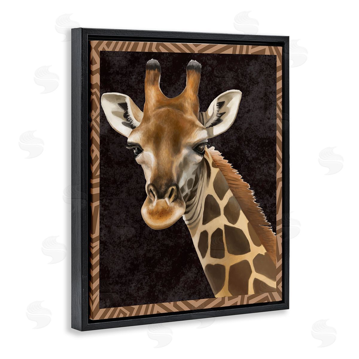 Lucca Sheppard Giraffe_side with Geometric Border