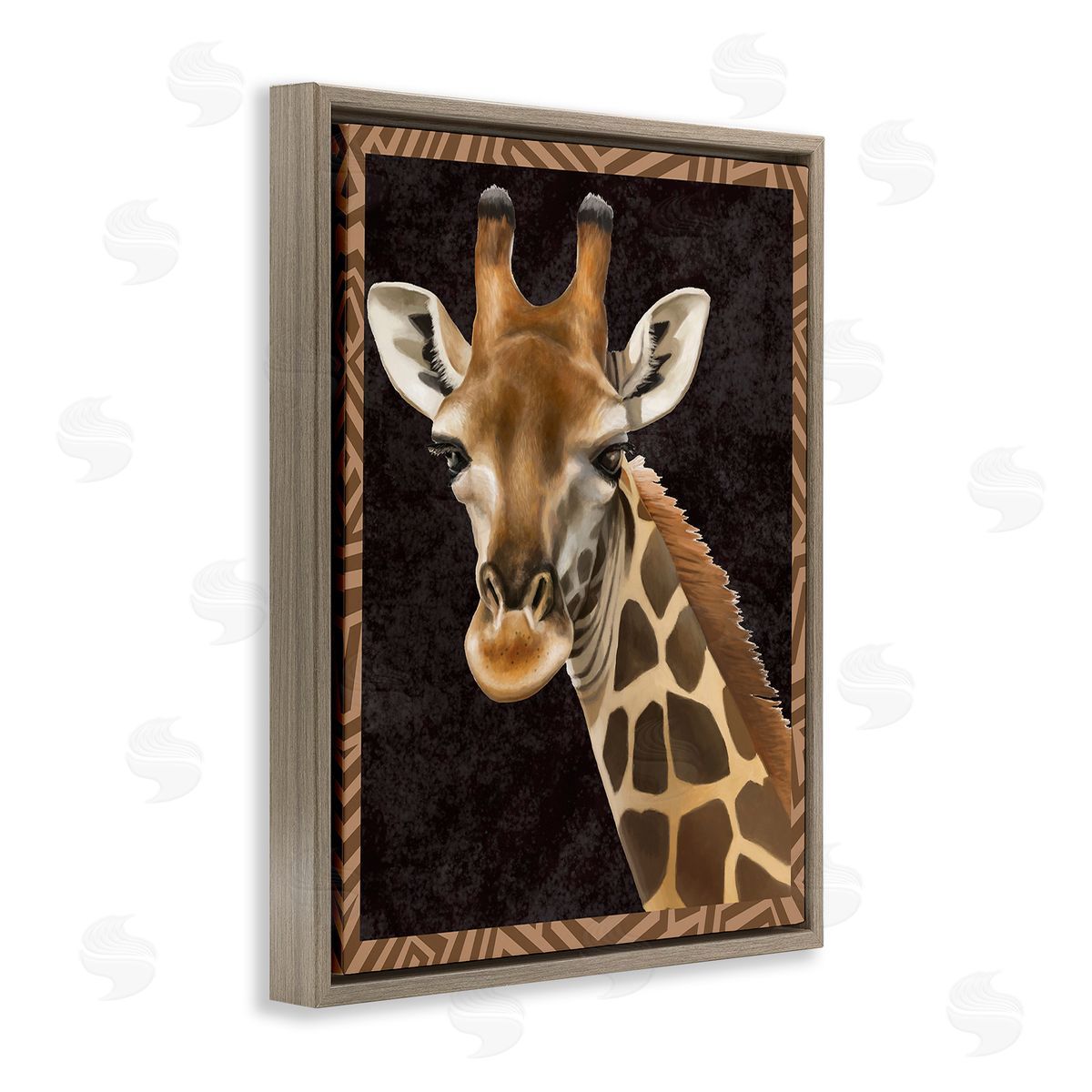 Lucca Sheppard Giraffe_side with Geometric Border