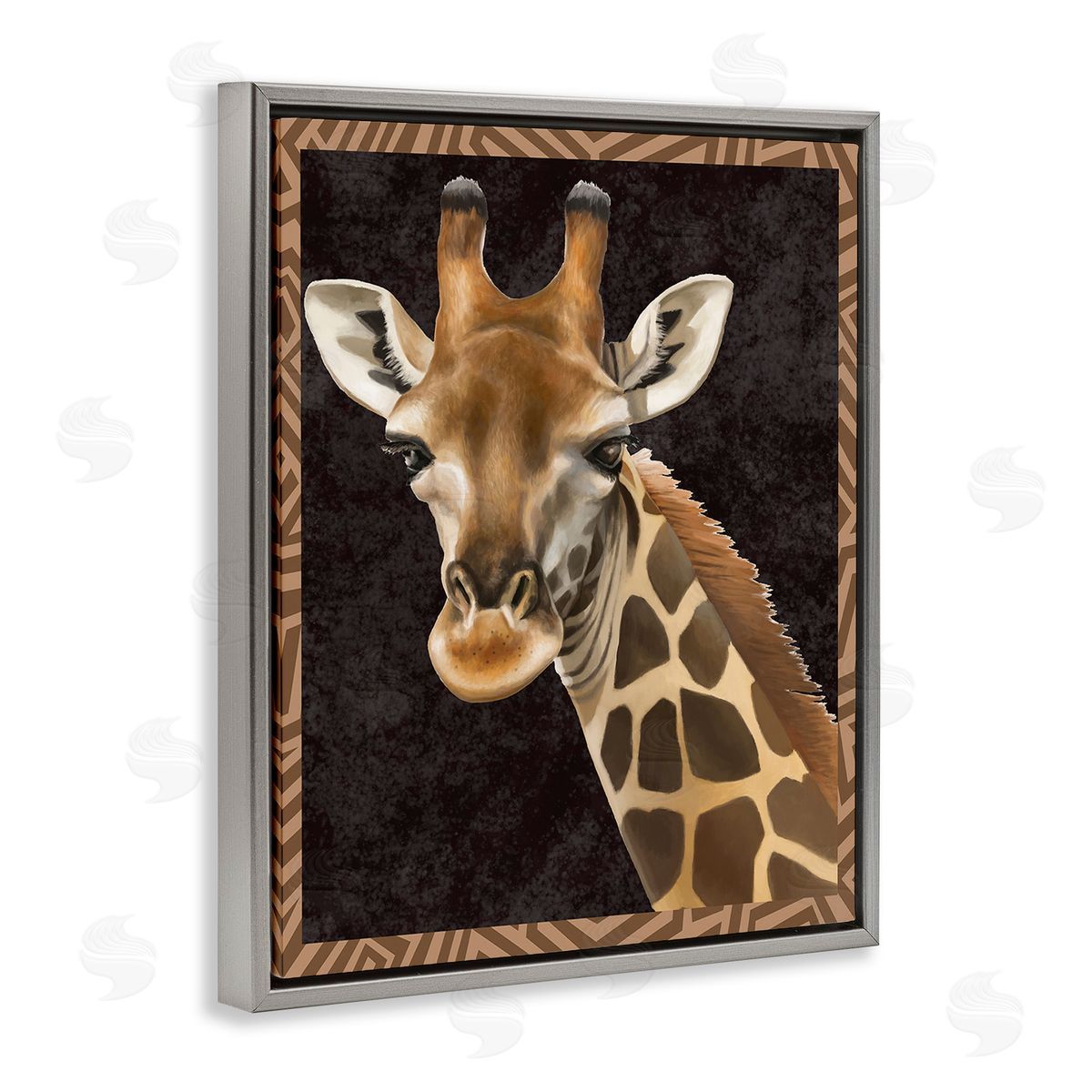 Lucca Sheppard Giraffe_side with Geometric Border