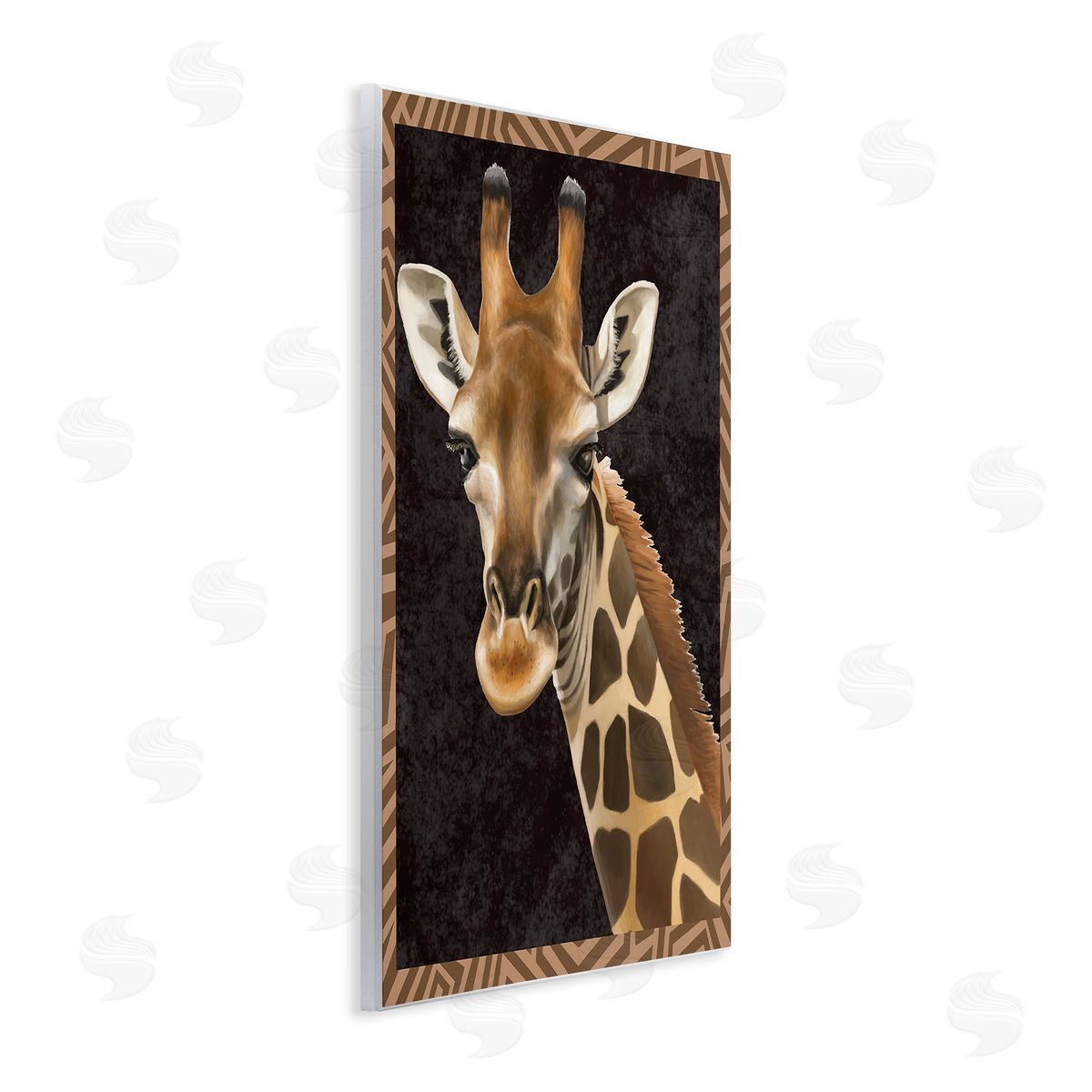 Lucca Sheppard Giraffe_side with Geometric Border