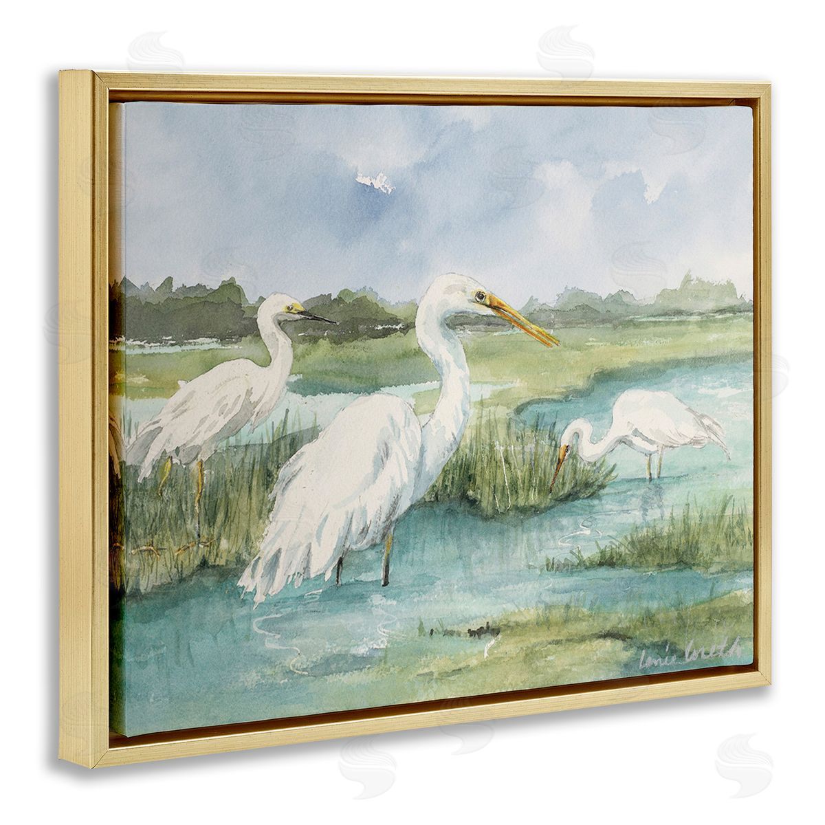 Lanie Loreth Wild Egrets in Marshland