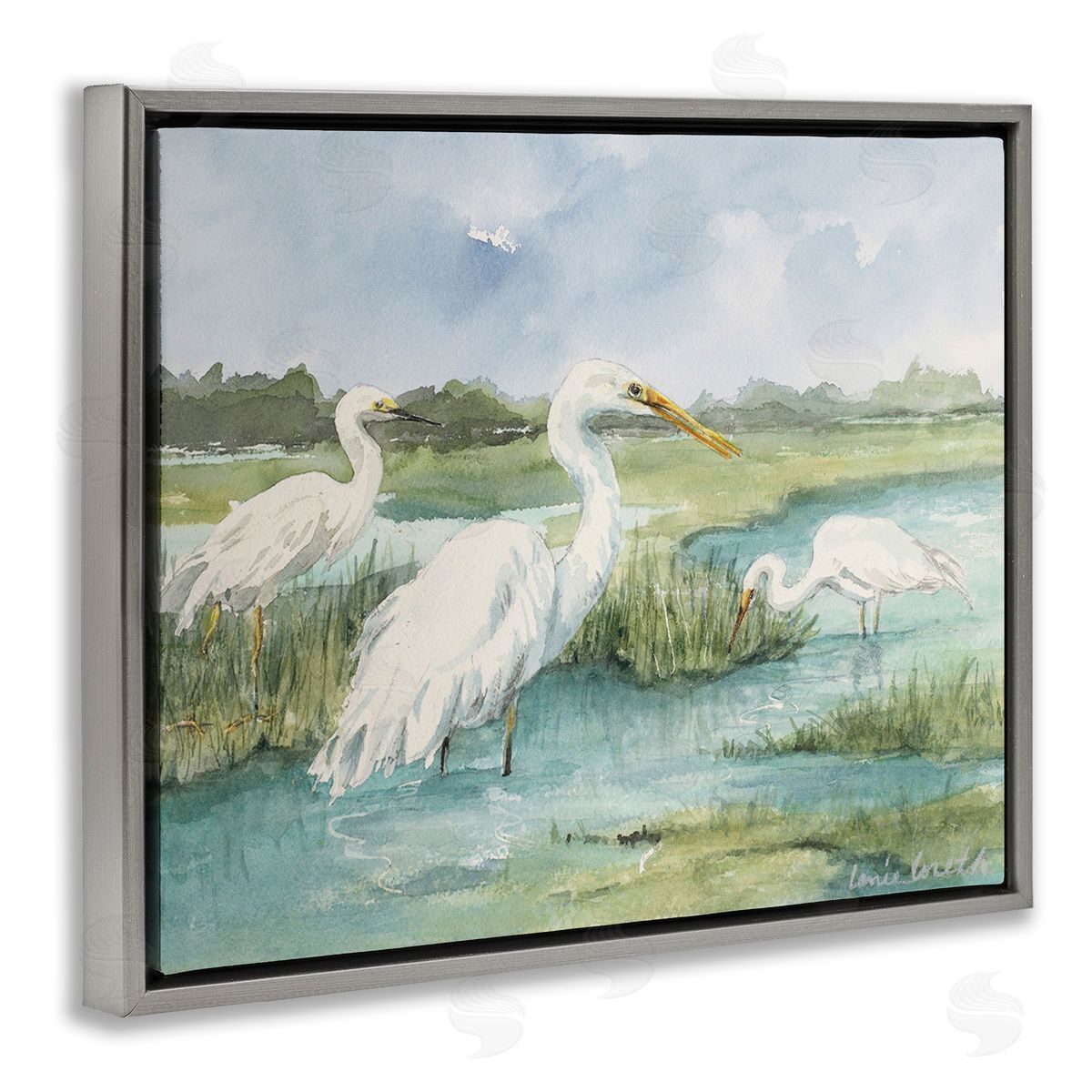 Lanie Loreth Wild Egrets in Marshland