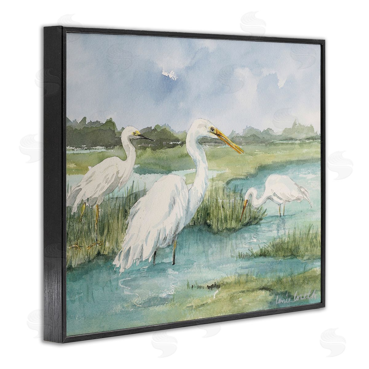 Lanie Loreth Wild Egrets in Marshland