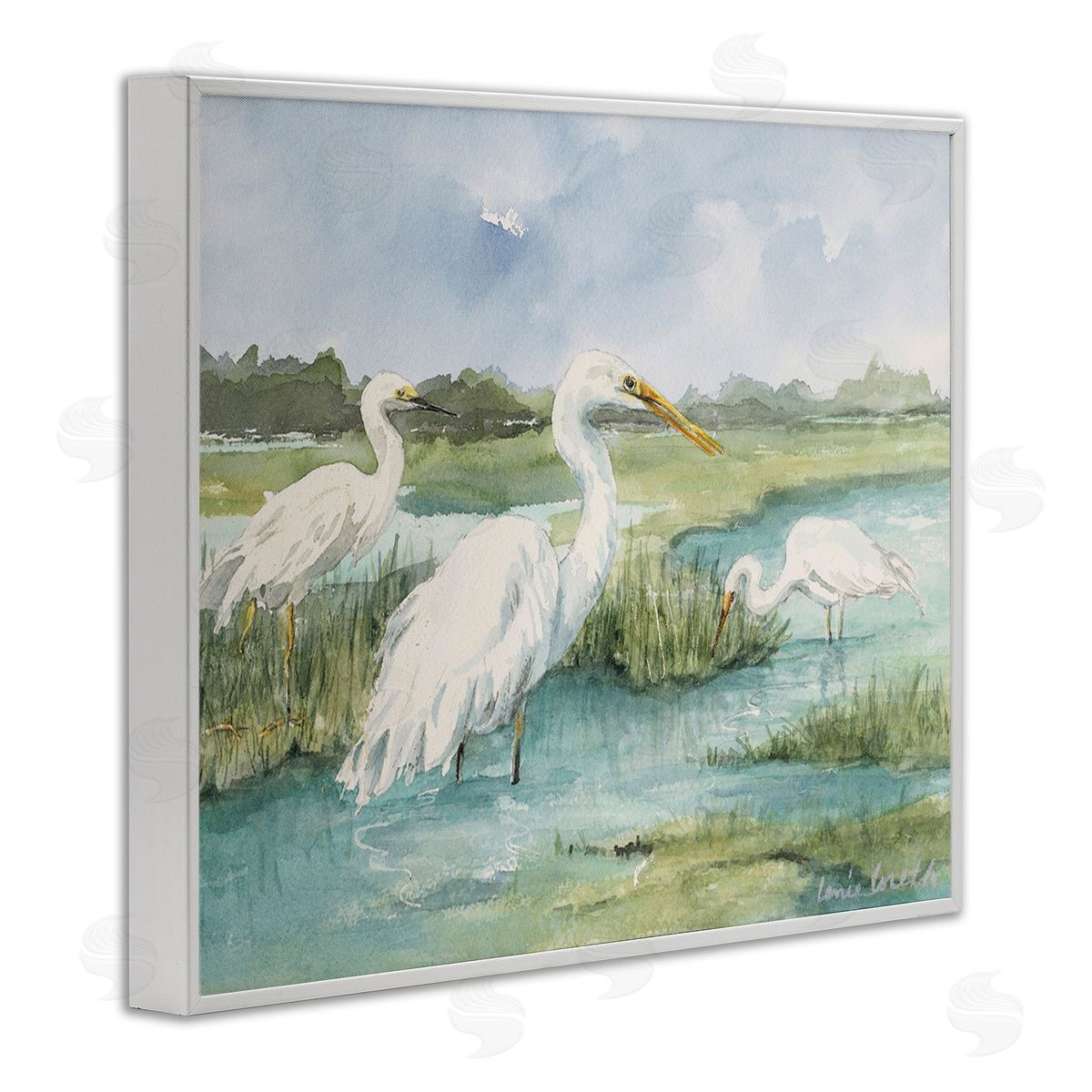 Lanie Loreth Wild Egrets in Marshland