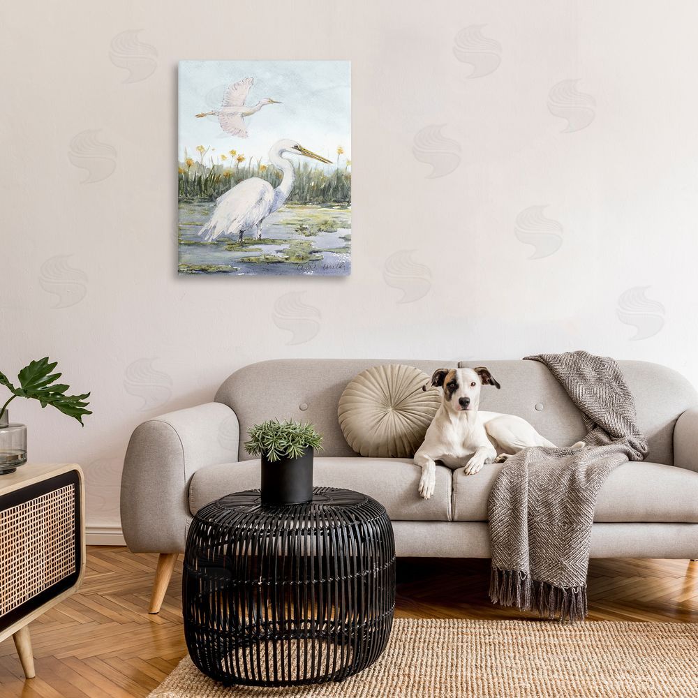 Lanie Loreth Egrets in Wetland Landscape