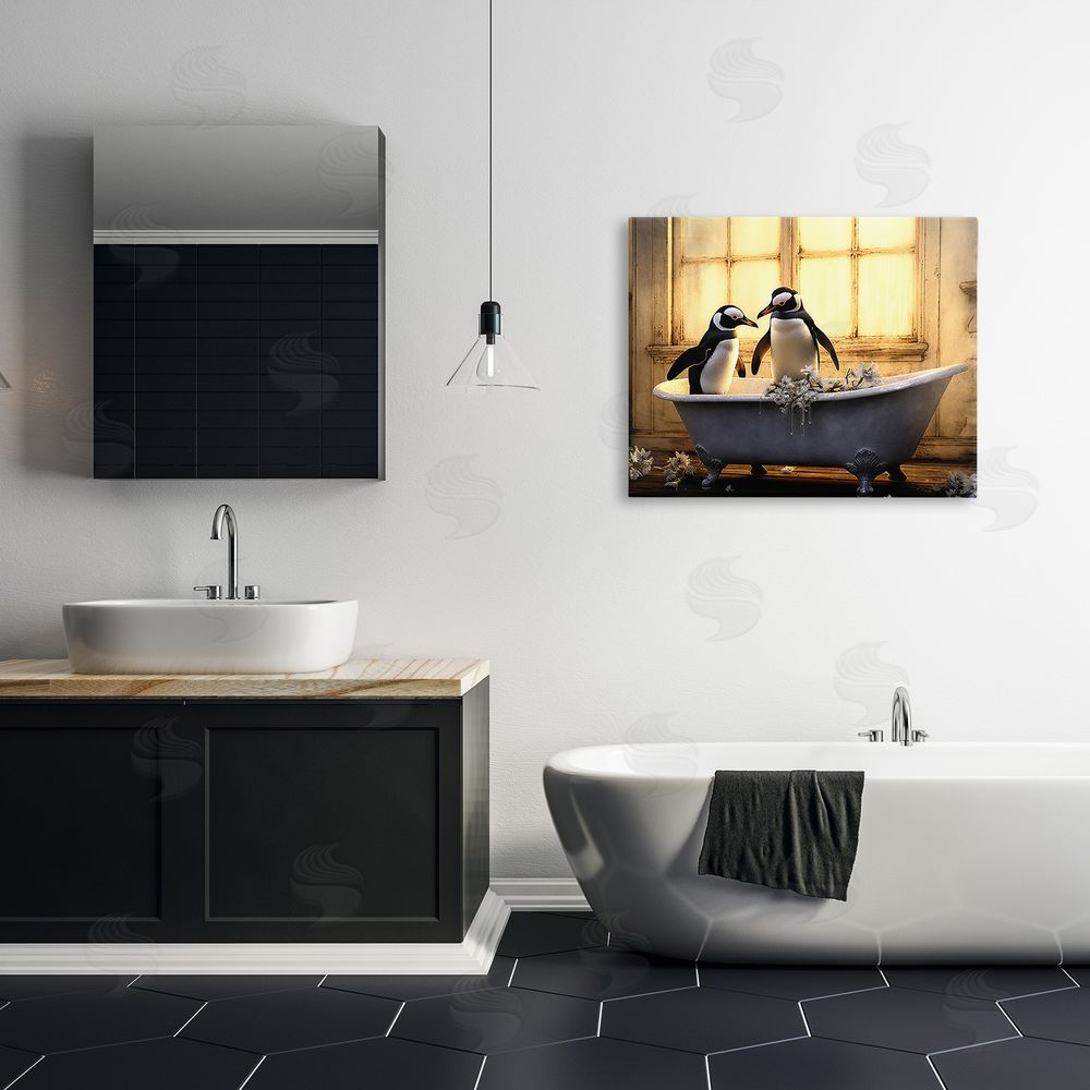 Lazar Studio Penguins in Sunlit Bath