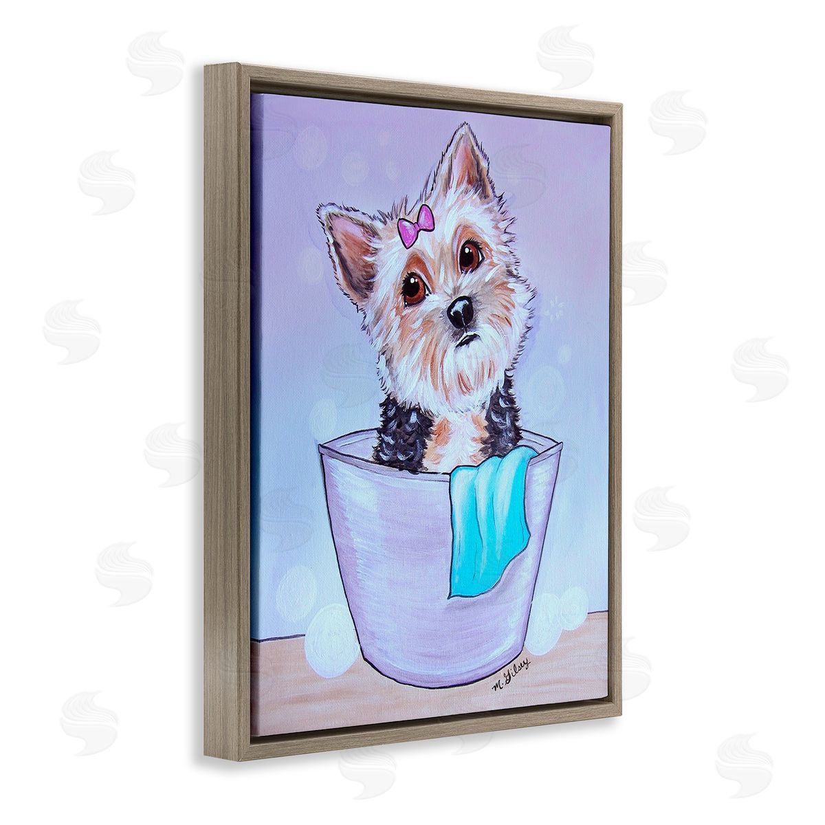 Michelle Gilsey Terrier with Soap Bubbles